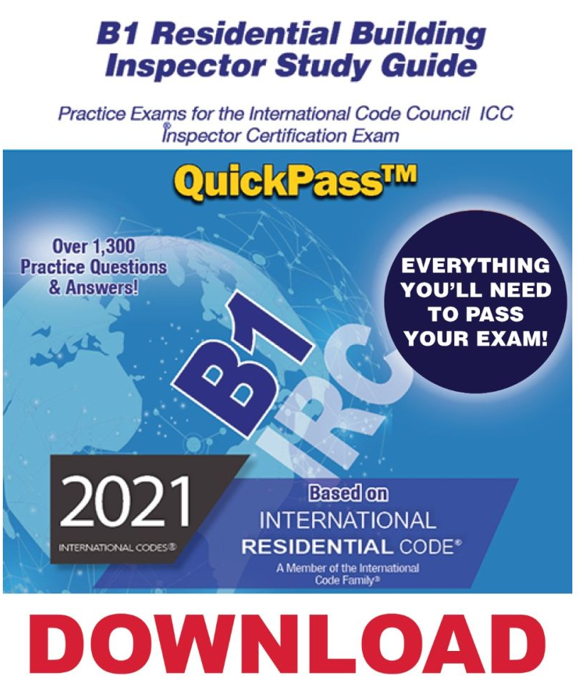 Building Inspector Code Book B1 Residential Building Inspector Online Study Tool (Based On 2021 IRC ...