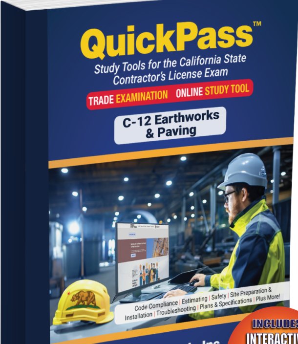 California Earthworks & Paving License (C-12) License Exam Prep Study ...