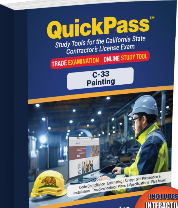 California Painting (C-33) License Exam Study Guide - Exam Prep Station